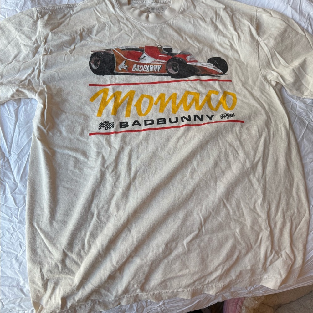 Bad Bunny Tour - Monaco Graphic Tee - White / Cream